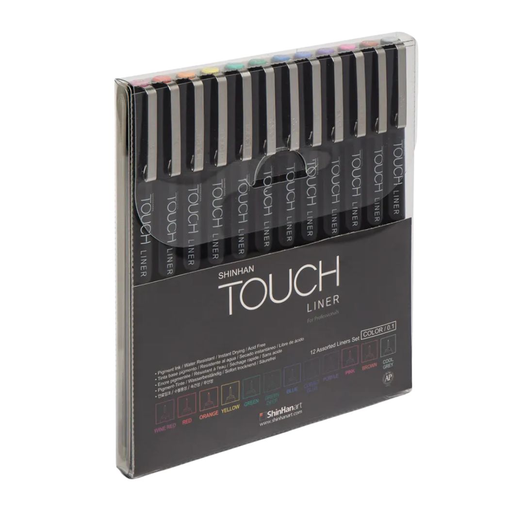 ShinHan Touch Liner Set of 12 Colours 0.1MM