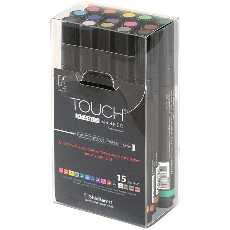 ShinHan Touch Opaque Markers Fine Set of 15