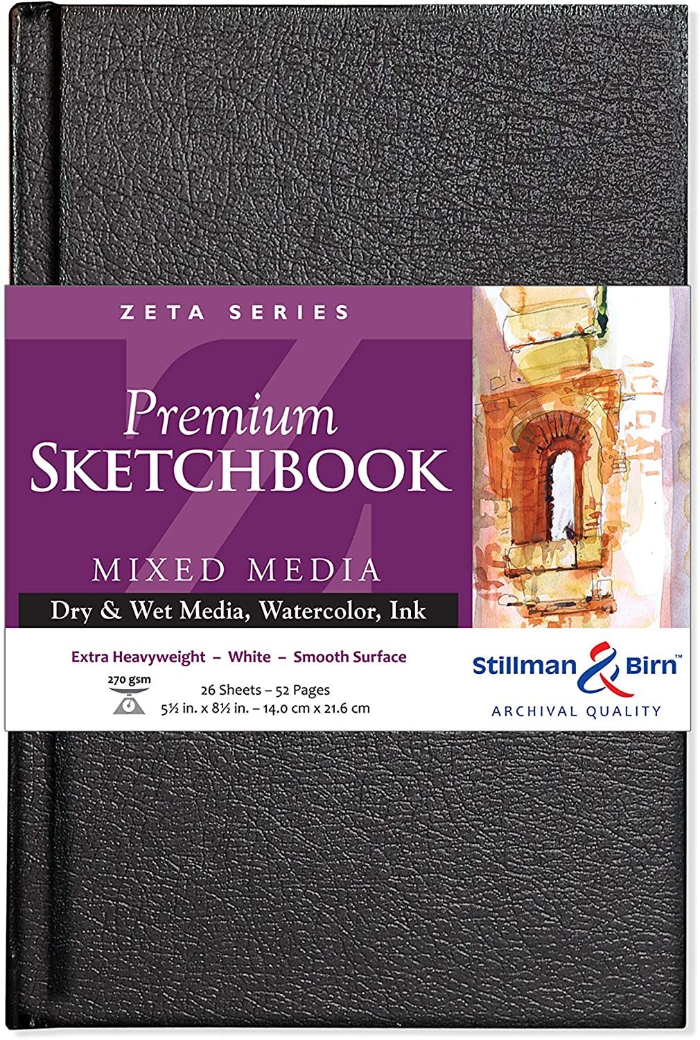 Stillman & Birn Zeta Hardcover Sketchbook 270gsm 26 Sheets 5.5"x8.5"