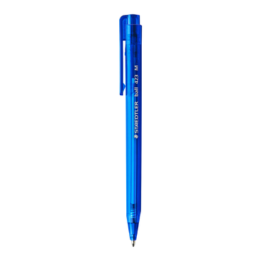 Staedtler Ballpoint Pen Triangular Retractable 423 M-3 Medium Tip Blue