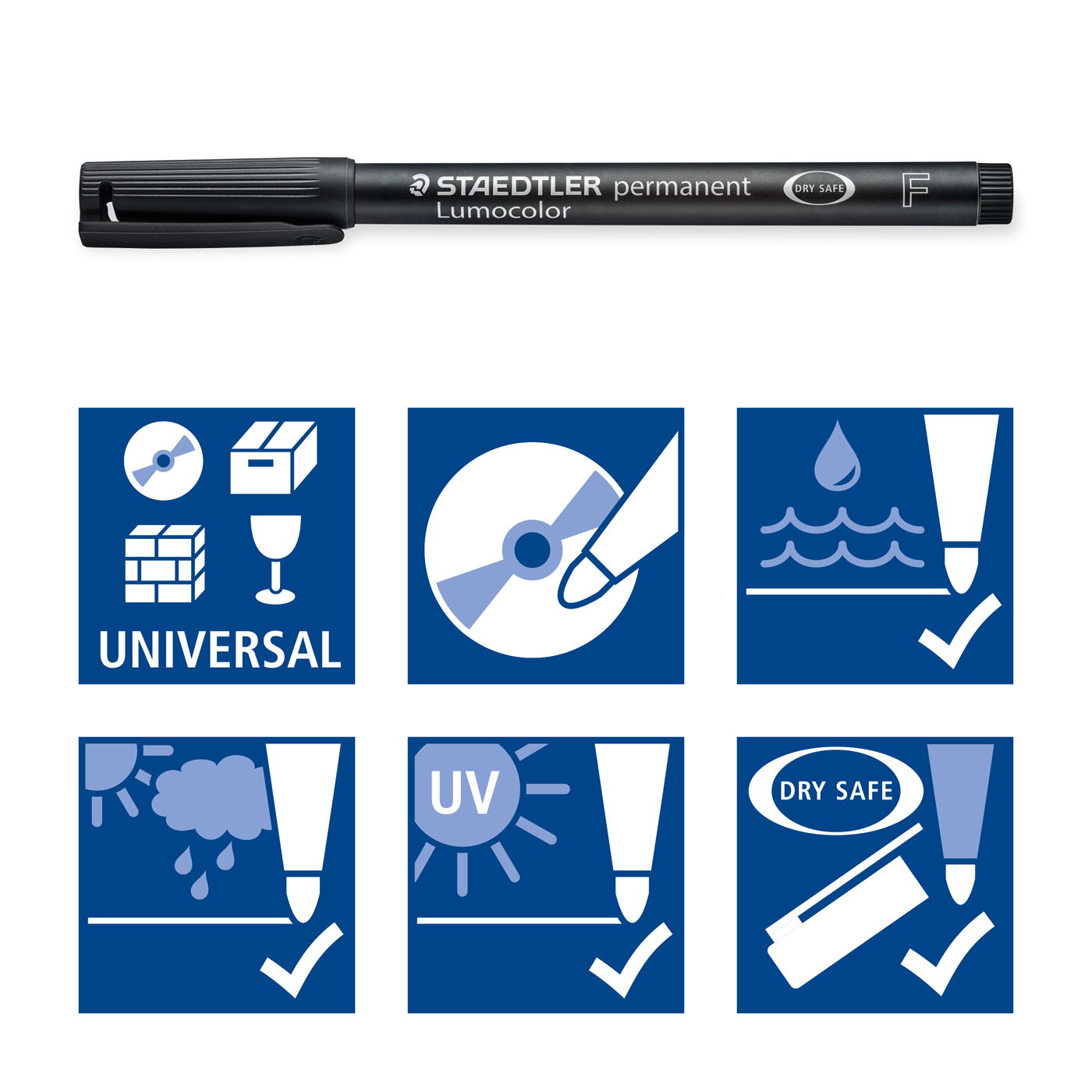 Staedtler Lumocolor Universal Permanent Pen 318-9 Fine 0.6mm Black