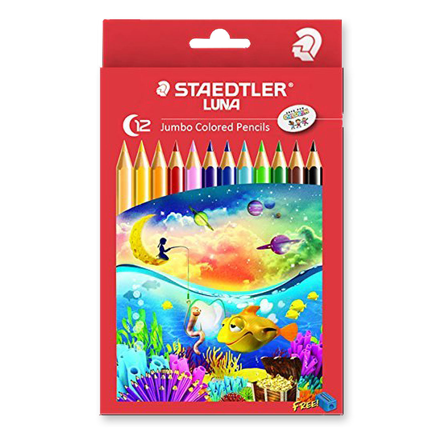 Staedtler Luna Jumbo Coloured Pencils 12 Pack