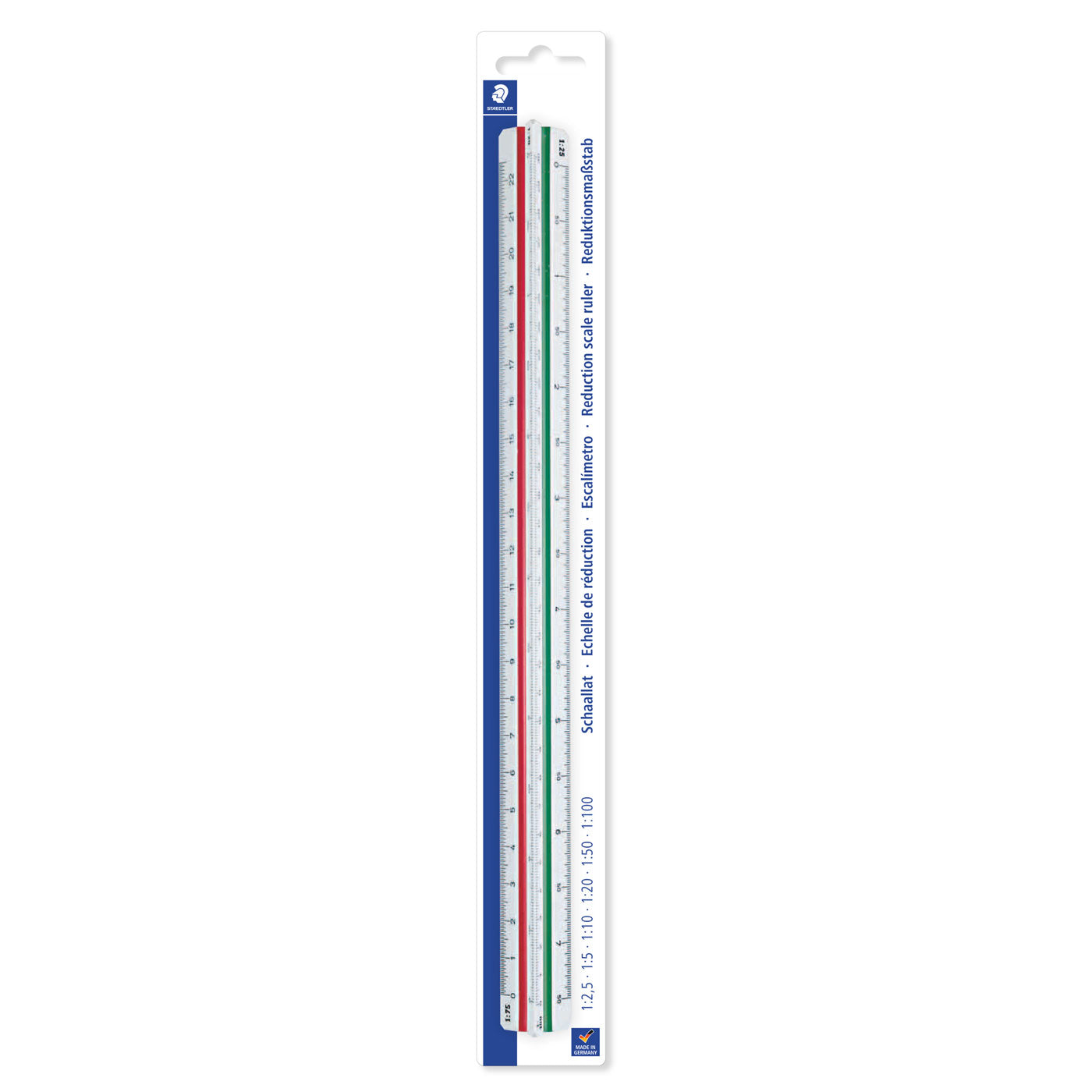 Staedtler Mars Triangular Reduction Scale Rule 56198DINBK 300mm