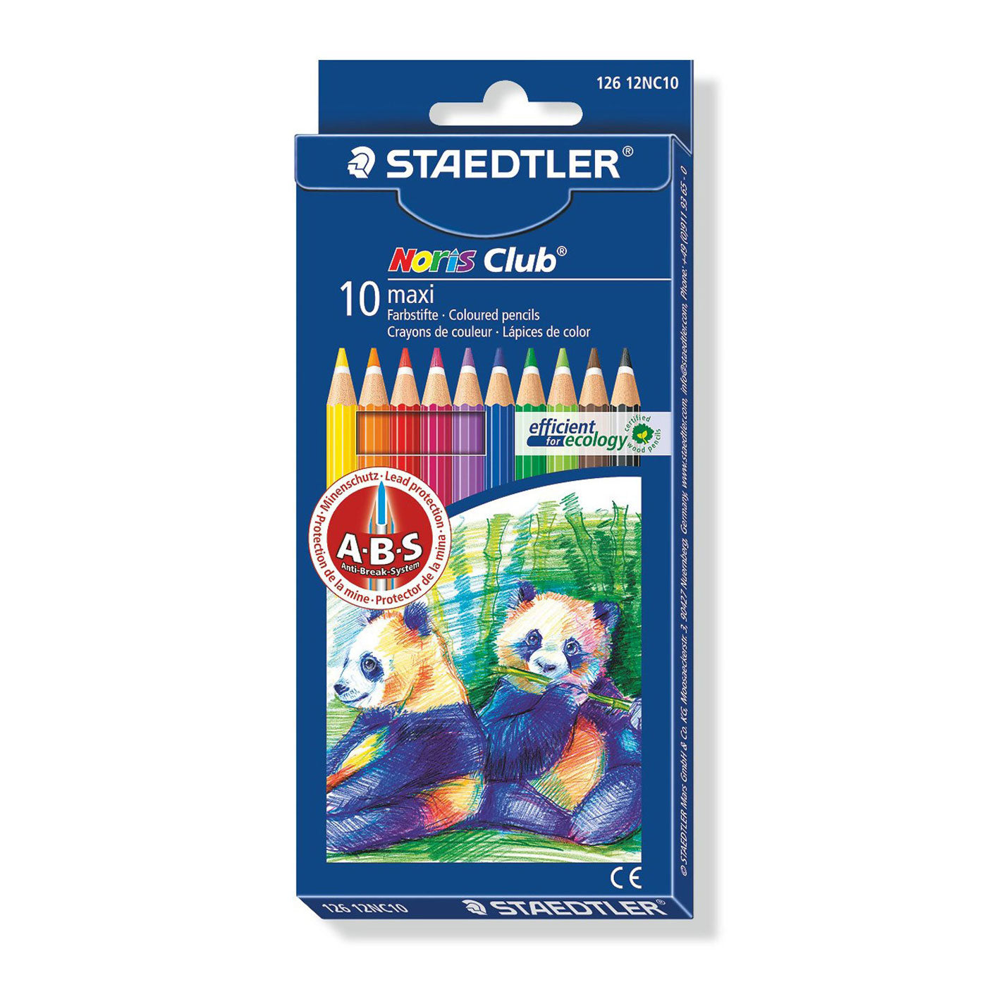 Staedtler Maxi Coloured Learners Pencils Noris Club 10 Shades