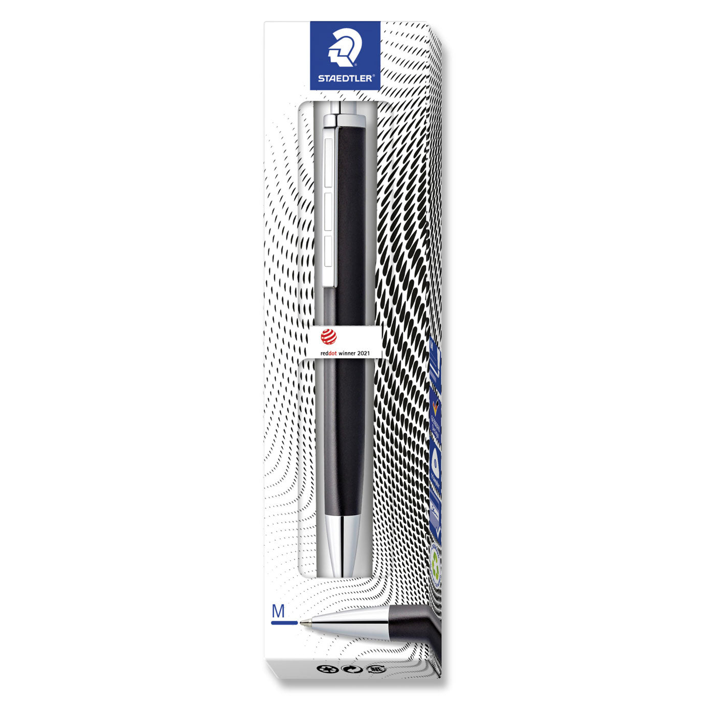 Staedtler Premium Ballpoint Pen Triplus 444 Medium Antique Anthracite Barrel Blue Ink