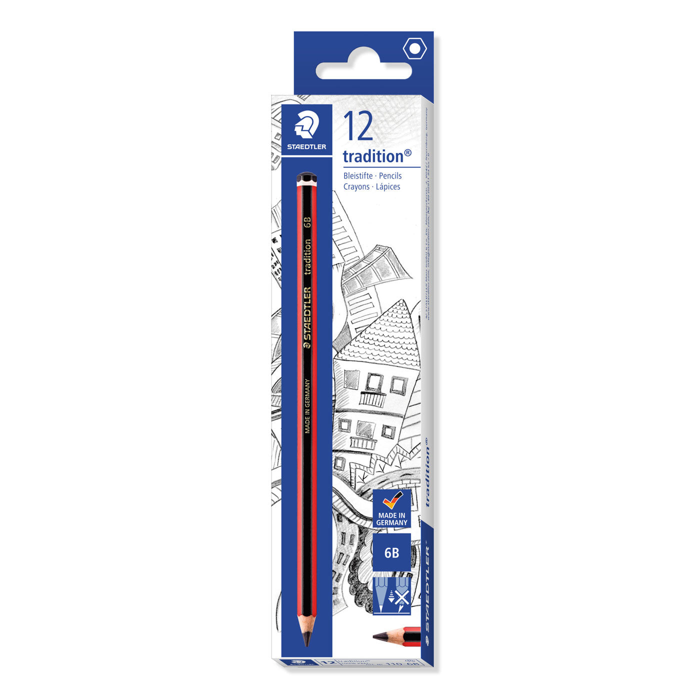 Staedtler Tradition 110-6B Graphite Pencil 6B