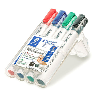 Staedtler Whiteboard Marker 351 B WP4 Lumocolor Chisel Tip Wallet 4