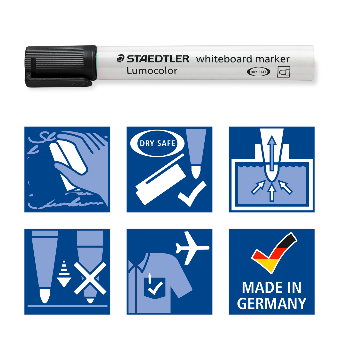 Staedtler Whiteboard Marker 351-9 Bullet Tip Lumocolor Black
