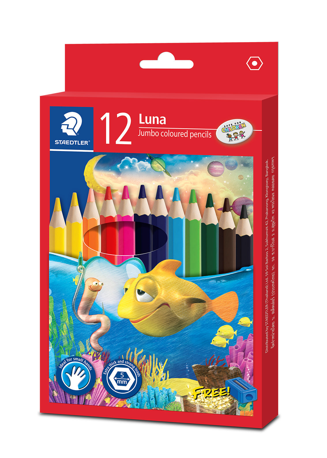 Staedtler Luna Jumbo Coloured Pencils 12 Pack