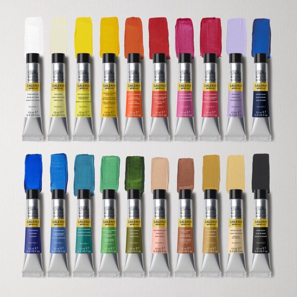 Winsor & Newton Galeria 12ml Acrylic Paints Arrival Set Of 20
