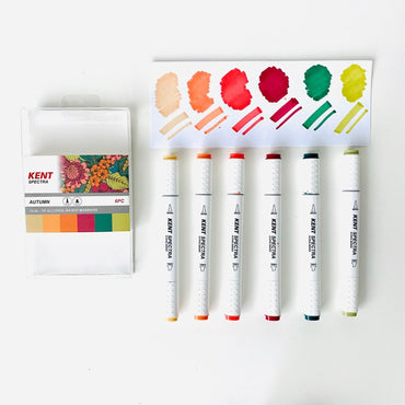 Kent Spectra Graphic Design Markers Set Of 6 Autumn Colours