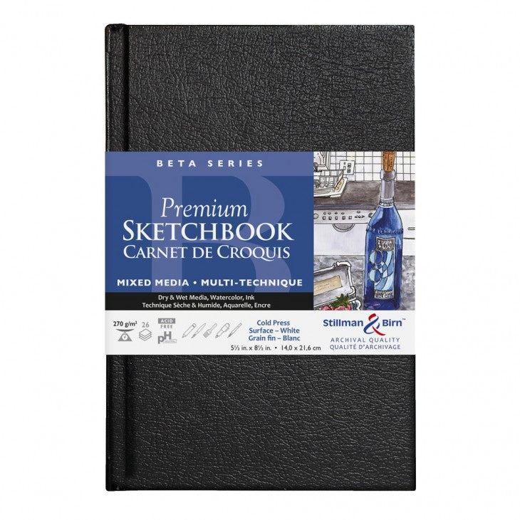 Stillman & Birn Beta Hardcover Sketchbook 270gsm 26 Sheets 5.5"x8.5"