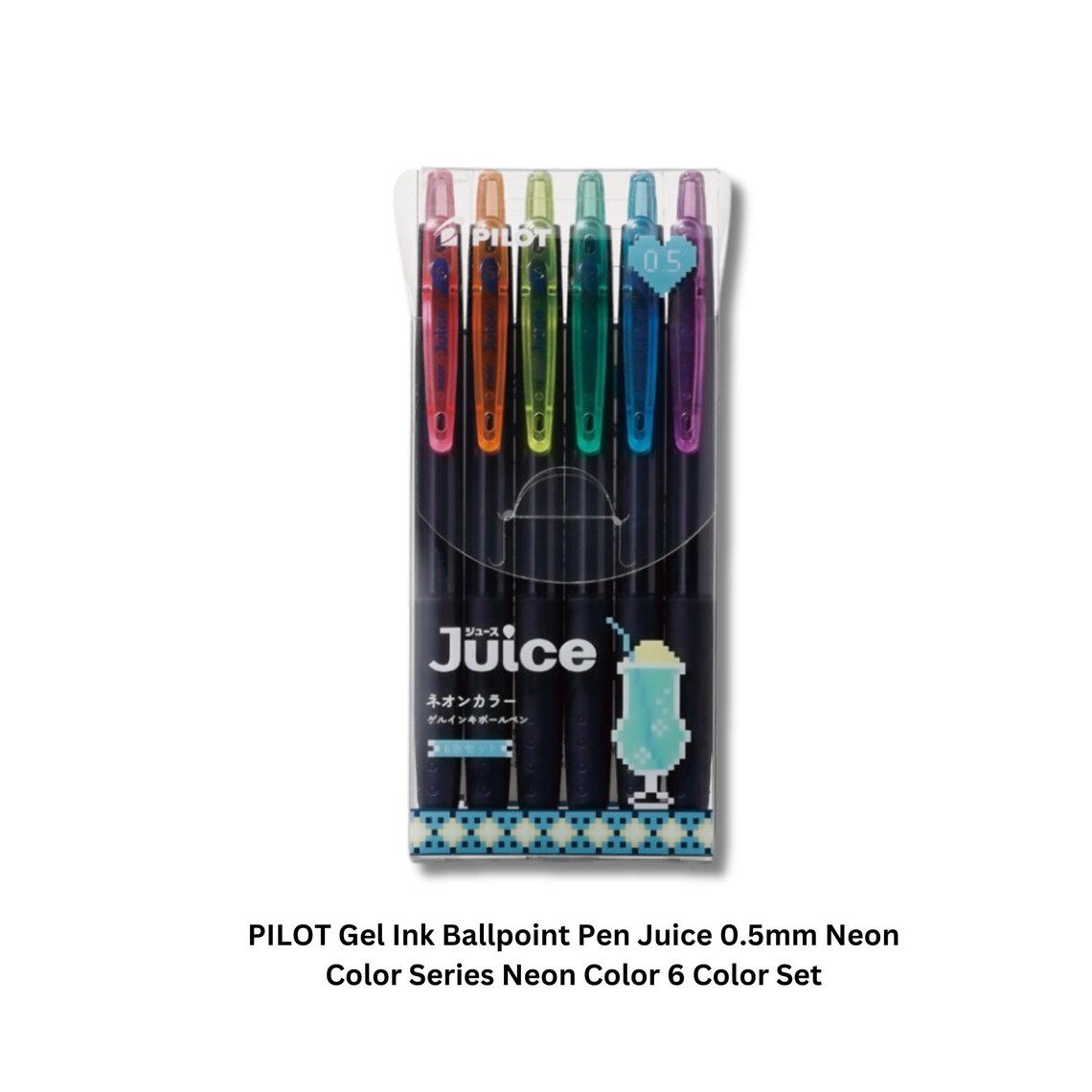 PILOT Gel Ink Ballpoint Pen Juice 0.5mm Neon Color Series 6 Color Set