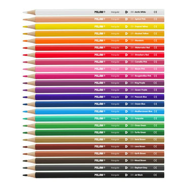 Milan Flexibox Triangular Colouring Pencils Set Of 24