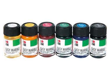 Marabu Easy Marble Solvent Based Paints Set Of 6