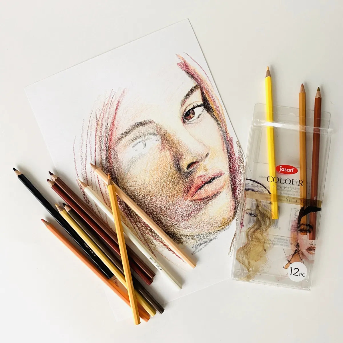 Jasart Studio Skin Tones Pencils Set Of 12