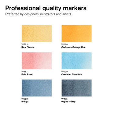 Winsor & Newton Promarker Watercolour Set Of 6 Sky Tones