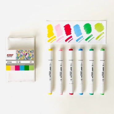 Kent Spectra Graphic Design Markers Set Of 6 Spring Solours