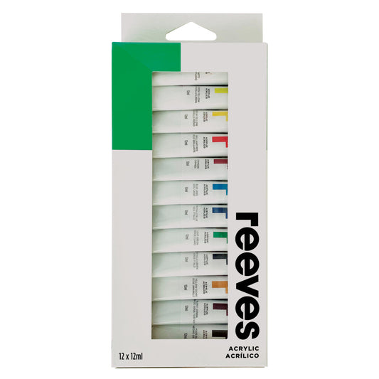 Reeves 10ml Artists' Acrylic Paints Set of 12