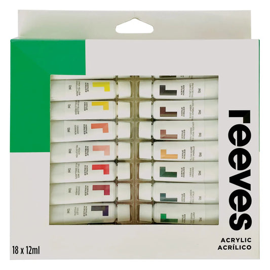 Reeves 12ml Artists' Acrylic Paints Set of 18