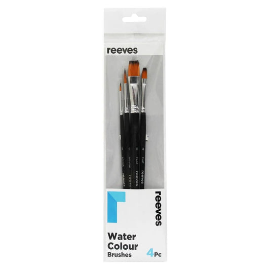 Reeves Watercolour Golden Synthetic Short Handle Brushes Set Of 4