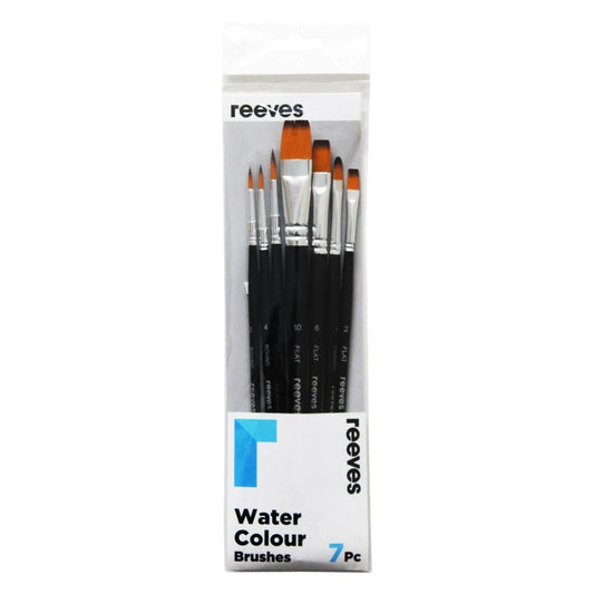 Reeves Watercolour Golden Synthetic Short Handle Brushes Set Of 7