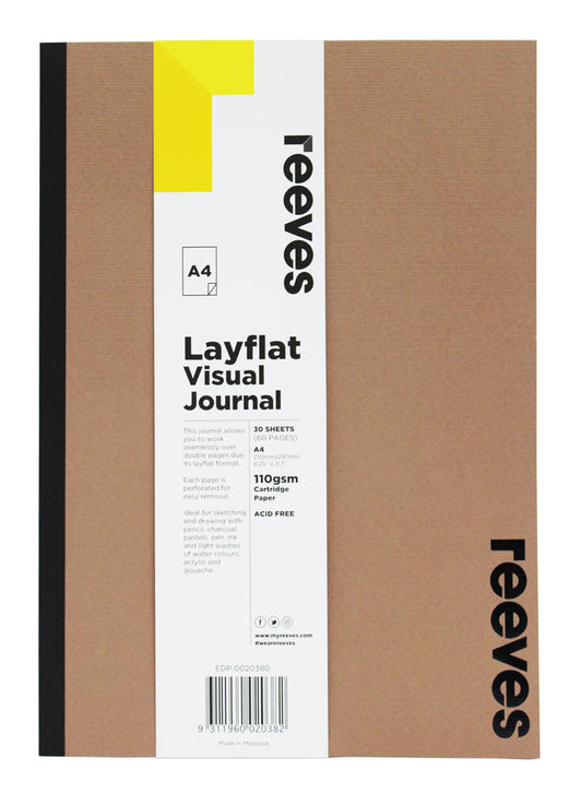 Reeves Layflat Kraft Brown Cover 30 Sheet Visual Journals