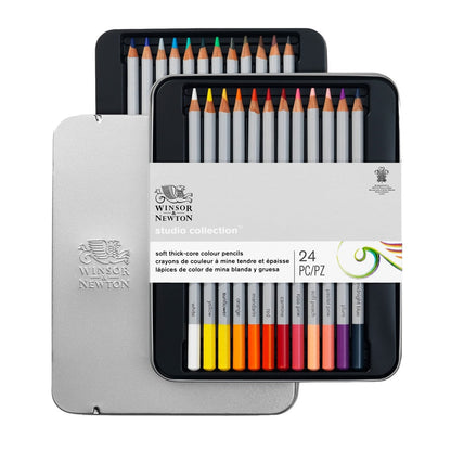 Winsor & Newton Studio Coloured Pencils Set of 24