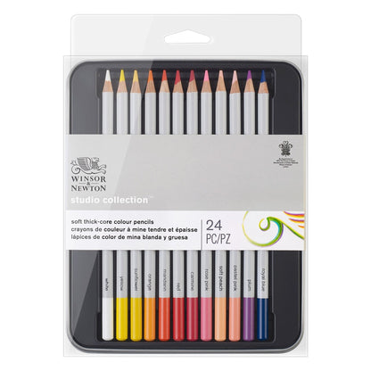 Winsor & Newton Studio Coloured Pencils Set of 24