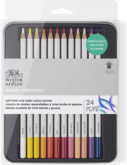 Winsor & Newton Studio Watercolour Pencils Set of 24