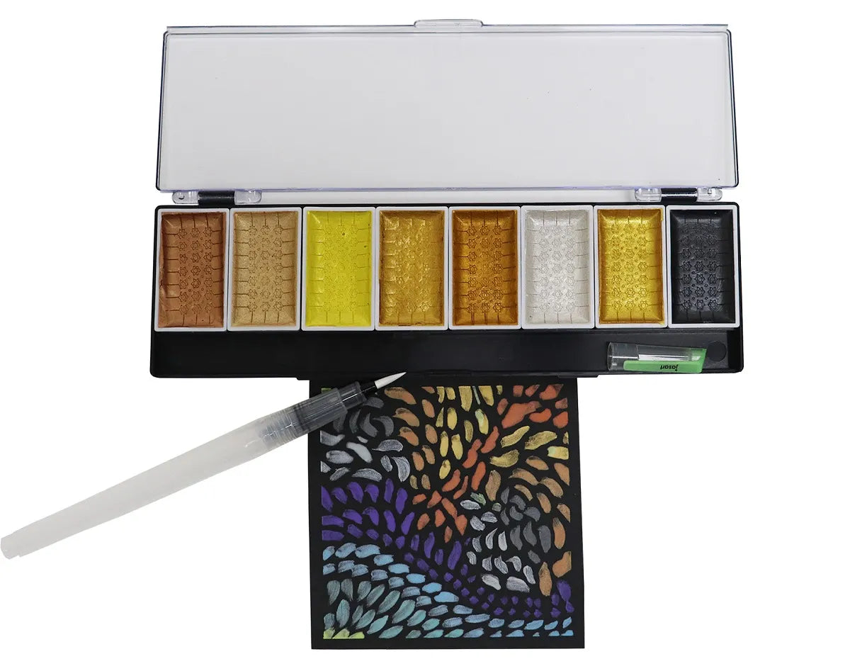Jasart Voyager Watercolour Metallic Ombre Pans Set of 8
