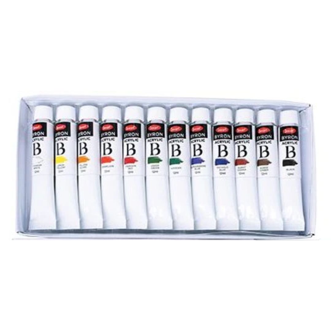 Jasart Byron 12ml Acrylic Paints Set Of 12