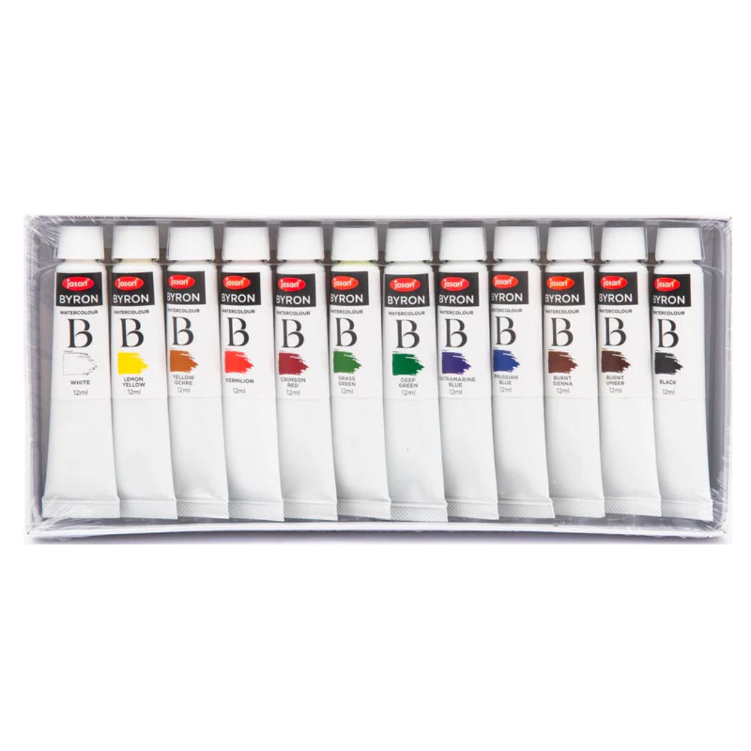 Jasart Byron 12ml Watercolour Paints Set Of 12