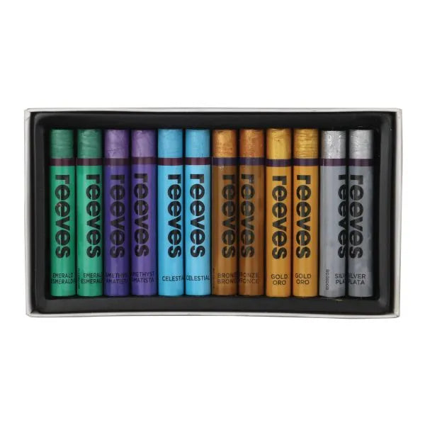 Reeves Oil Metallic Pastels Set Of 12