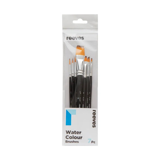 Reeves Watercolour Golden Synthetic Short Handle Brushes Set Of 7
