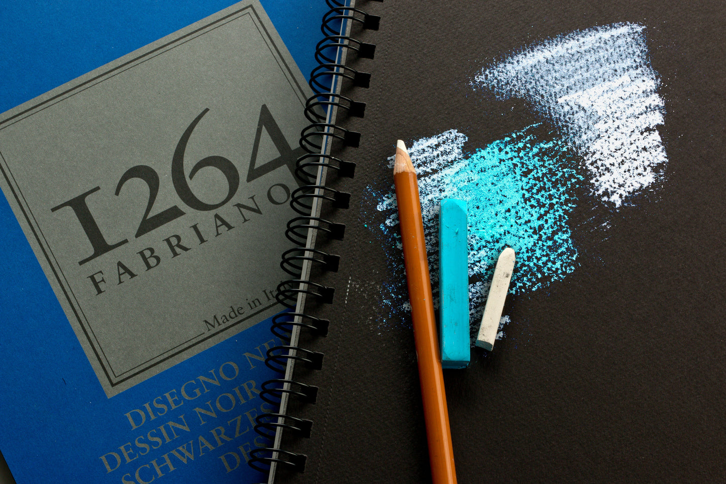 Fabriano 1264 Black Spiral 200gsm Pads