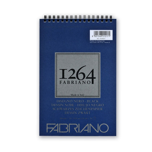 Fabriano 1264 Black Spiral 200gsm Pads