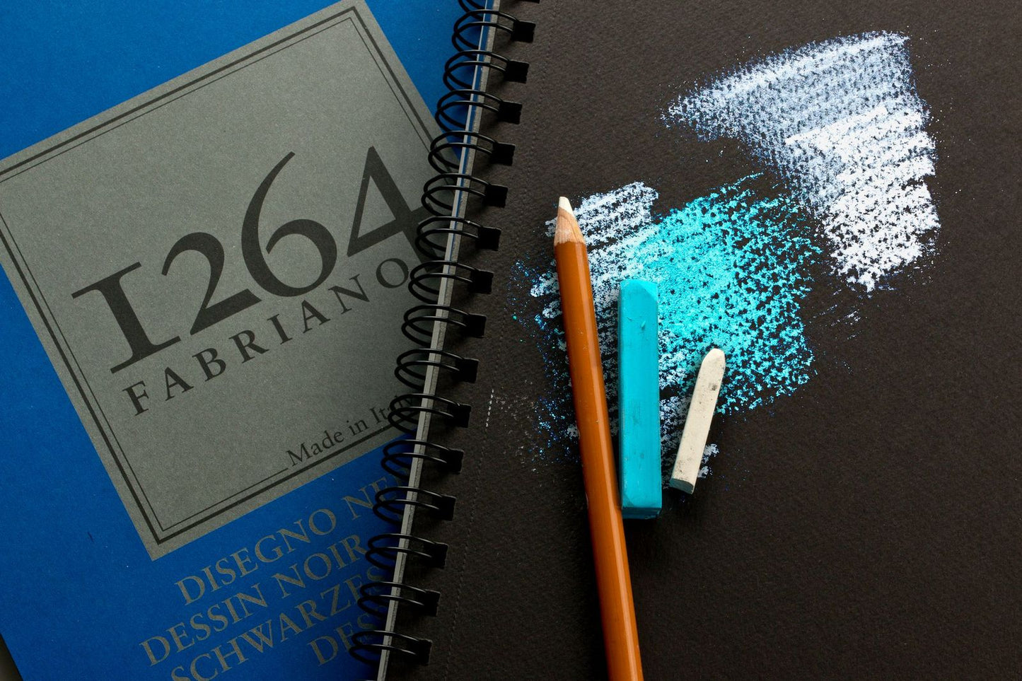 Fabriano 1264 Black Spiral 200gsm Pads
