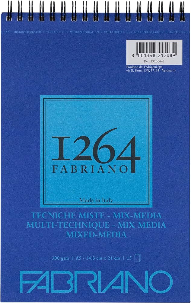 Fabriano 1264 Mix Media Spiral 300gsm Pads