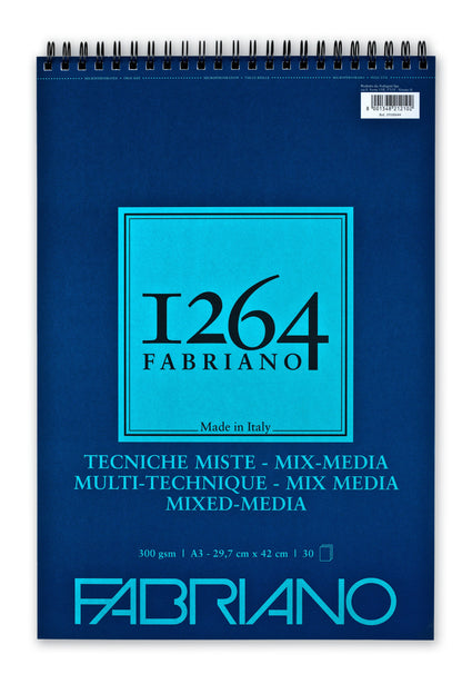 Fabriano 1264 Mix Media Spiral 300gsm Pads