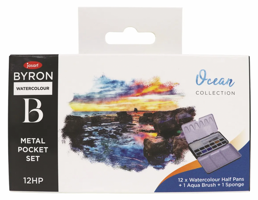 Jasart Byron Watercolour Ocean Half Pan Pocket Set Of 12