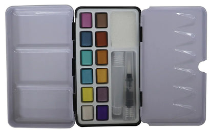 Jasart Byron Watercolour Metallic Half Pan Pocket Set Of 12