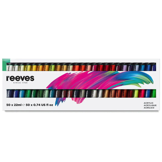 Reeves 22ml Acrylic Paints Set of 50 Classic Colours
