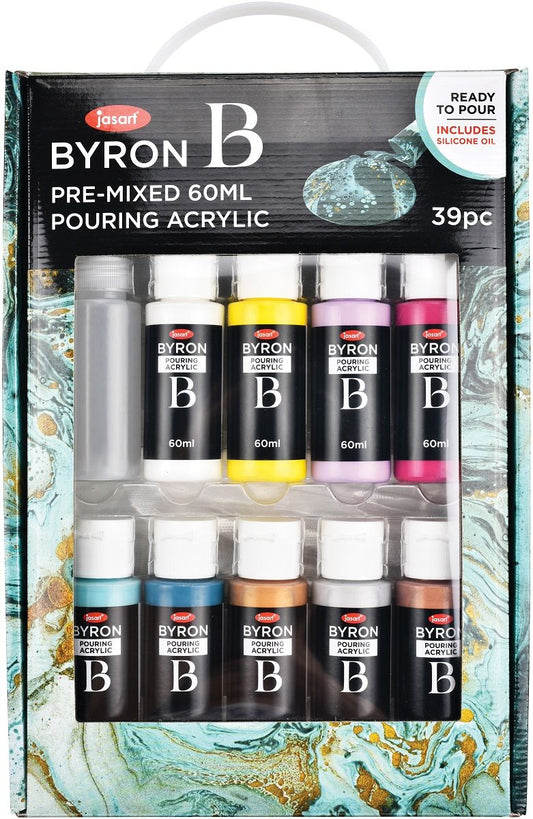 Jasart Byron Silicone Acrylic Pour Paints Set Of 10