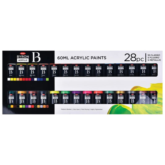 Jasart Byron 60ml Acrylic Paints Set Of 28