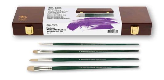 Winsor & Newton Winton Brush Wooden Box Set of Brushes