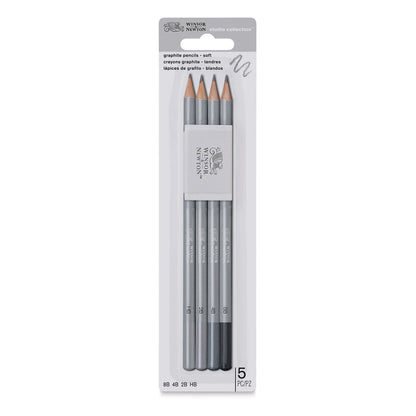 Winsor & Newton Studio Soft Graphite Pencils Set of 4 With Eraser
