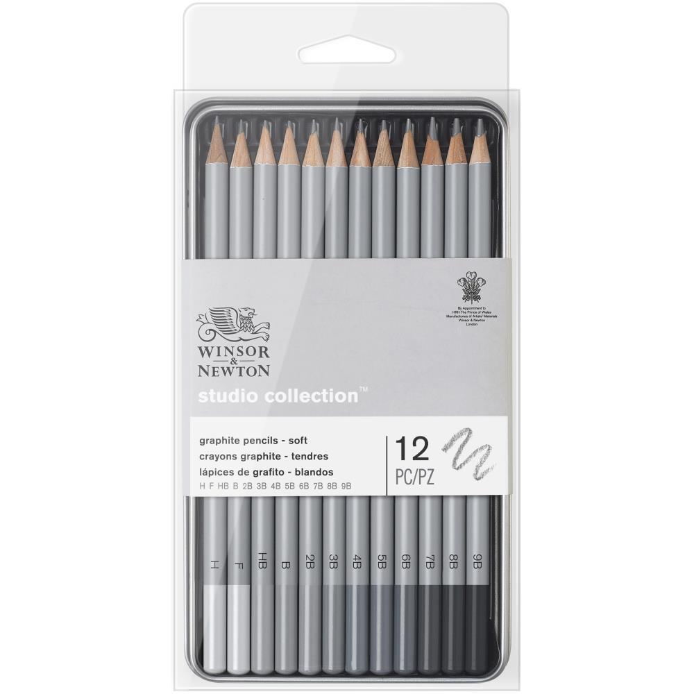 Winsor & Newton Studio Soft Graphite Pencil Set Of 12