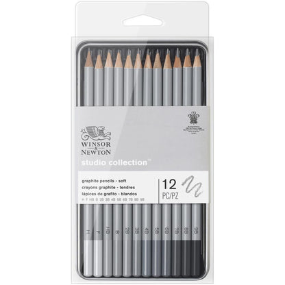 Winsor & Newton Studio Soft Graphite Pencil Set Of 12
