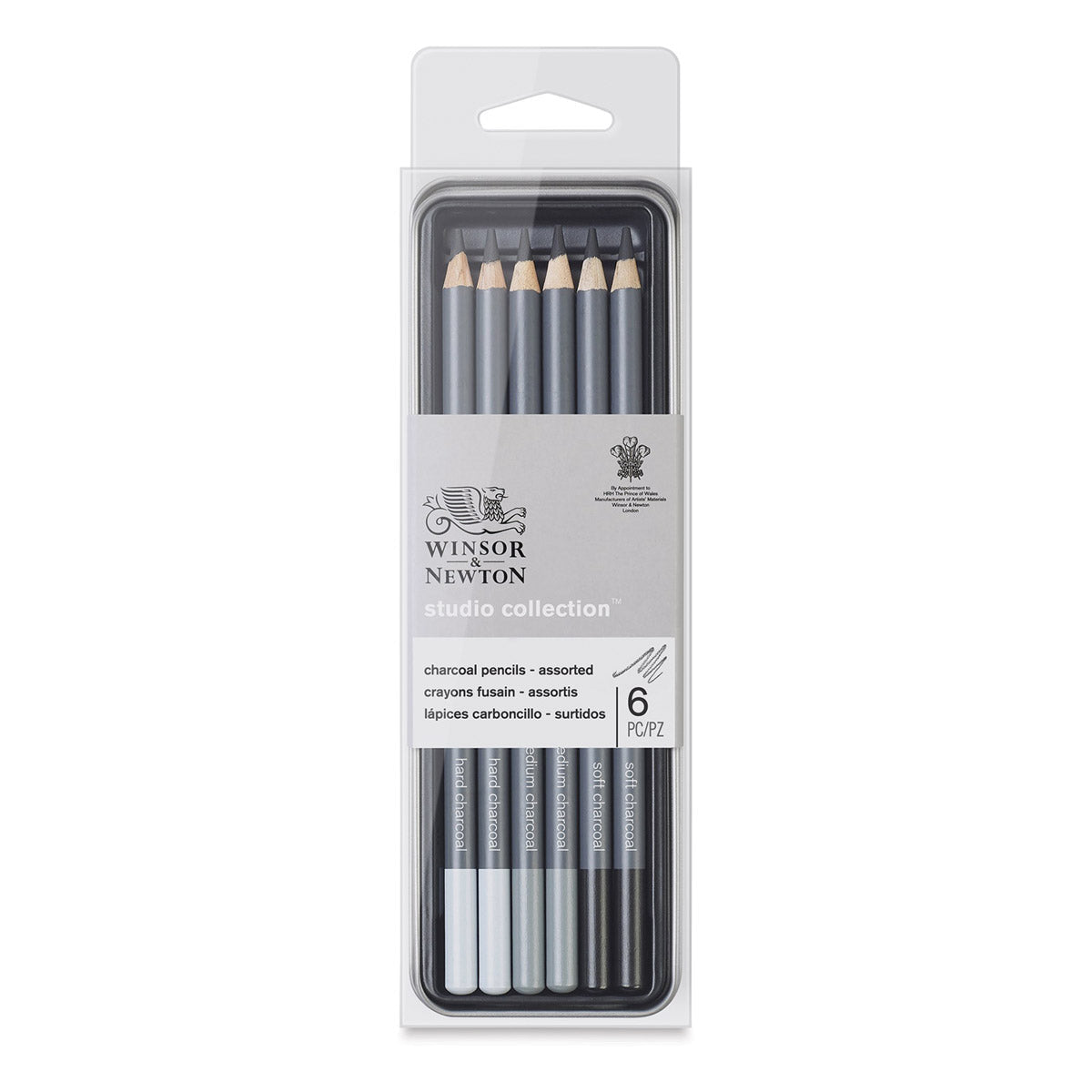 Winsor & Newton Studio Charcoal Pencils Set Of 6